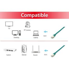 EQUIP 605642 Cable de Red Ethernet Cat6A S/FTP LSZH de 3 metros, Color Verde