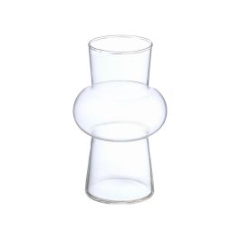 Giftdecor Florero Cristal Burbuja Transparente 20 cm Alto x 12 cm Ancho x 12 cm Largo con Boca de 8 cm (Set de 12)