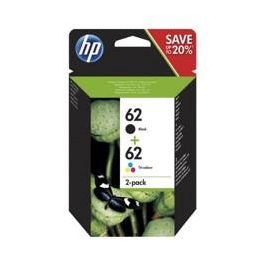HP Tinta Bk- C - M - Y Envy 5604, Nº 62 Pack 2 Precio: 50.49999977. SKU: S5600483