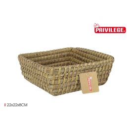 Cesta Cónica de Mimbre Cuadrada 22x22x8 cm Privilege (24 Unidades)