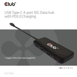 Club3D Hub USB-C a 4x USB-C 10Gbps con Carga Rápida Power Delivery 100W
