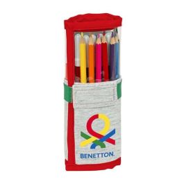 Estuche Escolar con Accesorios Benetton Pop Gris (27 Piezas) (7 x 20 x 7 cm) Precio: 10.50000006. SKU: S4308054