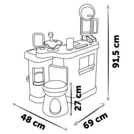 Smoby Set de Juego Salón de Peluquería y Barbería para Niños con Tocador, Espejo, Ducha y Caja Registradora Smoby Set de Juego Salón de Peluquería y Barbería para Niños con Tocador, Espejo, Ducha y Caja Registradora