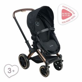 COROLLE COR4063013141876 Cochecito Cybex 3 en 1 Negro para muñecas bebé de 36 y 42 cm - a partir de 3 años