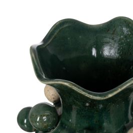 Jarrón Blanco Verde Cerámica 24 x 24 x 31,5 cm