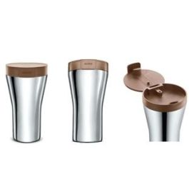 Alessi GIA24 BR Caffa Mug de Viaje en Acero Inoxidable 18/10, Mantiene Temperatura Alessi GIA24 BR Caffa Mug de Viaje en Acero Inoxidable 18/10, Mantiene Temperatura