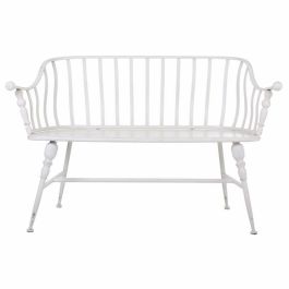 Banco Alexandra House Living Blanco Hierro 53 x 86 x 128 cm