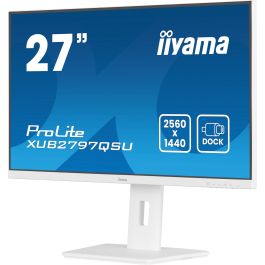 IIYAMA XUB2797QSU-W2 Monitor 27" IPS QHD 2560x1440 100Hz 1ms Blanco, DisplayPort HDMI Altavoces