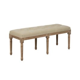 Banqueta Beige Madera de caucho 122 x 41 x 46 cm Precio: 179.49999947. SKU: B1DV2F49VX