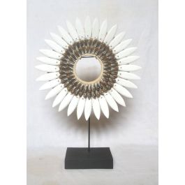 DKD Home Decor Beige Negro 12 x 56 x 40 cm conchas y hierro Precio: 48.7146. SKU: S3018781