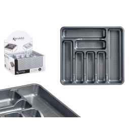 Kinvara Cubertero de Plástico Gris con 7 Departamentos 42.5x5x39 cm (Set de 15) Precio: 40.49999954. SKU: S3606385