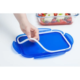 Pyrex 3426470278027 Juego de 7 Recipientes para Guardar Alimentos de Vidrio con Tapa Hermética Cook & Go