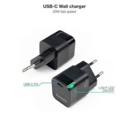 TooQ TQWC-PD20 Cargador de Pared con 1 Puerto USB-C Power Delivery 20W Negro TooQ TQWC-PD20 Cargador de Pared con 1 Puerto USB-C Power Delivery 20W Negro