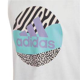 Camiseta de Manga Corta Infantil Adidas HA3895 Blanco