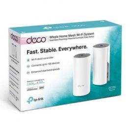 TP-LINK DECO E4(2-PACK) router inalambrico doble banda (2,4/5 GHz) Wi-Fi 5 (802.11ac) Ethernet rápido 2-pack Blanco