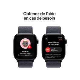 Apple Watch Series 10 GPS + Cellular 42mm Plata Aluminio Correa Deportiva Azul Talla S/M