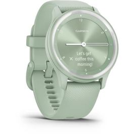 Garmin vivomove Sport Reloj inteligente híbrido con GPS y seguimiento de actividad, color menta y plata