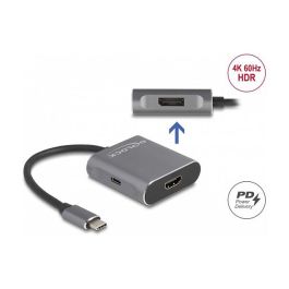 DeLOCK Adaptador USB-C a HDMI + DisplayPort MST, Splitter con USB-C PD 100W, Aluminio, 4K Ultra HD a 60 Hz, 3840x2160, 1x HDMI + 2x DP, 0.15m, Gris Precio: 84.7899998. SKU: B132NZ2TJZ