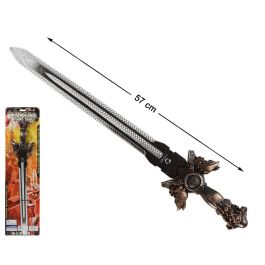 Set de 2 Espadas Guerreras Plateadas para Disfraces Medievales y Temáticos - 57 cm Precio: 1.9499997. SKU: S1129986