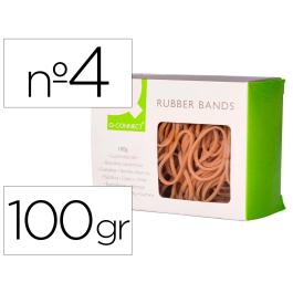 Q-connect Gomillas Elásticas Número 4 100 gr 40 x 2 mm Precio: 1.88999943. SKU: B189VZ66X6