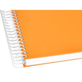 Cuaderno Espiral Liderpapel A5 Micro Crafty Tapa Forrada 120H 90 gr Cuadro 5 mm 5 Bandas6 Taladros Color Naranja