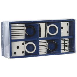 Cafe Glam DKD Home Decor Blanco Negro 12 x 7 x 25 cm Set de 6 Cafe Glam DKD Home Decor Blanco Negro 12 x 7 x 25 cm Set de 6