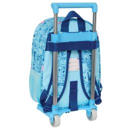 Mochila Escolar con Ruedas Snoopy Love Azul 26 x 11 x 67 cm 26 x 34 x 11 cm
