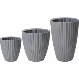 Maceta - Garden ID - Fancy - 40 x 58 cm - Para jardín, balcones o interiores - Gris claro