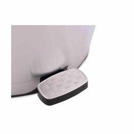 Papelera con Pedal Berilo D003-1 Plateado Plástico 11 L (6 Unidades)