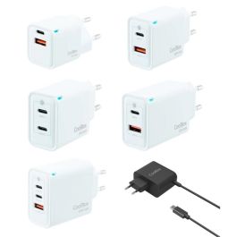 CoolBox Cargador GaN2 Pack Expositor 12 Unidades - Surrido 20W 30W 35W 45W 65W USB-C PD QC3.0 para Smartphone Tablet Portátil
