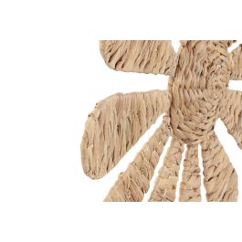 DKD Home Decor Decoración de Pared Shabby Chic Jacinto de Agua y Metal Natural 60x60 cm Set de 3 (2 Unidades)