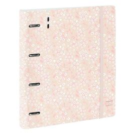 Safta Carpeblock PP Foam 4 Anillas 35mm con Recambio "Light Pink Flowers" 27x32x4 cm