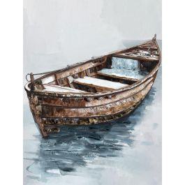 DKD Home Decor Cuadro Mediterraneo Azul Lienzo y MDF 70 x 140 x 4.5 cm (2 Unidades)