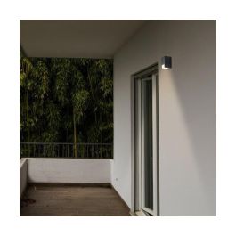 RABALUX RAB-77054 Aplique de Pared Exterior Cernon GU10 IP44 de Aluminio Negro Moderno Minimalista para Terraza y Jardín