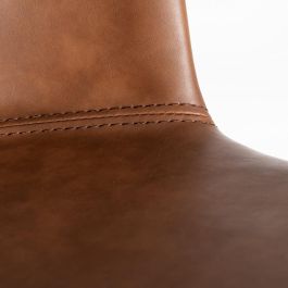 Taburete Marrón Metal / Simil Piel 44,50 X 48,50 X 93,50 cm