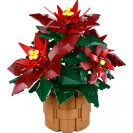 LEGO 10370 Juego de Construcción Icons Flor de Pascua Weihnachtsstern con 608 Piezas