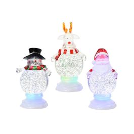 Lumineo Figuras led de navidad modelos surtidos a pilas, muñeco de nieve, papa noel y reno, 13x10x21cm, 488719
