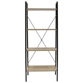 Home Deco Factory Estantería Loka 4 baldas madera contrachapada y metal 60x32,5 cm altura 148 cm