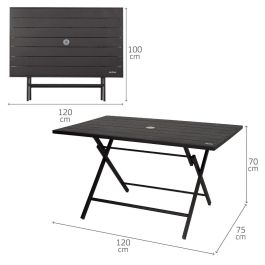 Mesa Plegable Aktive 120 x 70 x 75 cm