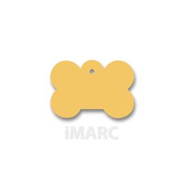 Placa identificativa para collar Imarc Bone Amarillo