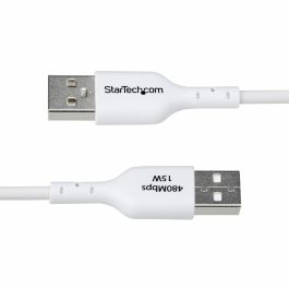 Cable USB Startech USB2AC1MNCWHE Blanco 1 m