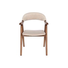 DKD Home Decor Silla Horeca 54 x 81 x 56 cm (2 Unidades) Marron Oscuro Beige