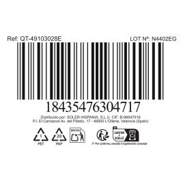 Inde Cacerola Hermes de Acero Inoxidable de 28 cm (10 L) con Tapa para Inducción (4 Unidades)