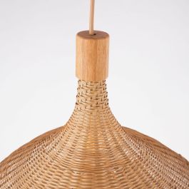 Lámpara Colgante Itabuna de Bambú Natural para Interiores. Compatible con Bombilla E27. Estilo Mediterráneo y Boho-Chic. SKD-P80021