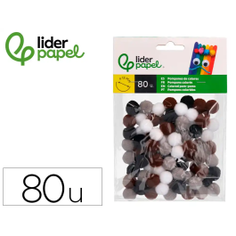Liderpapel Pompones de colores 1,5 cm tonalidades neutras bolsa con 80 unidades para manualidades Precio: 1.49999949. SKU: B12W2QSAHJ