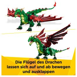 Lego Dragón Medieval 31161 Creator, Juego de Construcción, 3 Modelos en 1, Edad +9 Años
