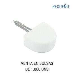Herrajes Fab.Nacional Soporte Estante Pequeño Blanco Con Tornillo, Pack 1.000 Unidades