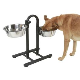 Kerbl Bar con Plato de Comida para Perros con 2 Cuencos de Acero Inoxidable de 2800 ml y Marco de PVC - Altura 52 cm Precio: 38.59000002. SKU: B16A3LV53R