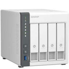 QNAP TS-433-4G NAS SOHO 2 Bahías 2.5GbE 4GB RAM Procesador ARM Cortex A55 2.0 GHz Blanco
