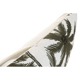 DKD Home Decor 2c25 Cojín Boho de Algodón Blanco y Verde 50 x 30 cm (2 Unidades) con Cremallera